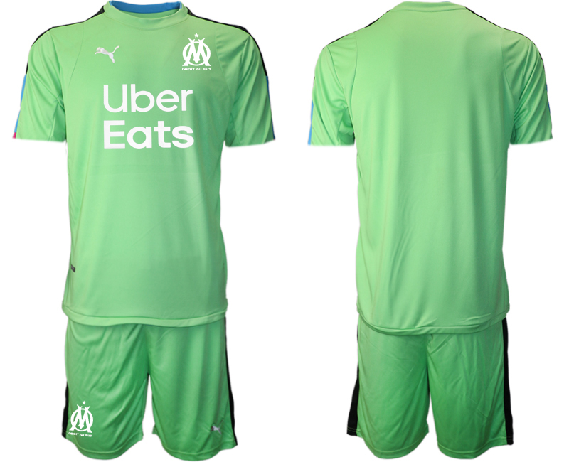 Men 2020-2021 club Marseille green goalkeeper Soccer Jerseys->marseille jersey->Soccer Club Jersey